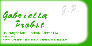 gabriella probst business card